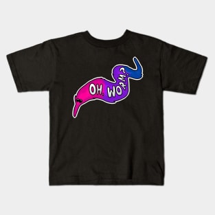 LGBTQ+ Bisexual Pride Worm on a String Kids T-Shirt